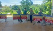 BAN CHỈ ĐẠO PHÒNG CHỐNG THIÊN TAI XÃ PHƯỢNG NGHI ĐẶT BIỂN CẢNH BÁO NGUY HIỂM TẠI CÁC VỊ TRÍ TRỌNG YẾU TRÊN ĐỊA BÀN XÃ TRONG MÙA MƯA